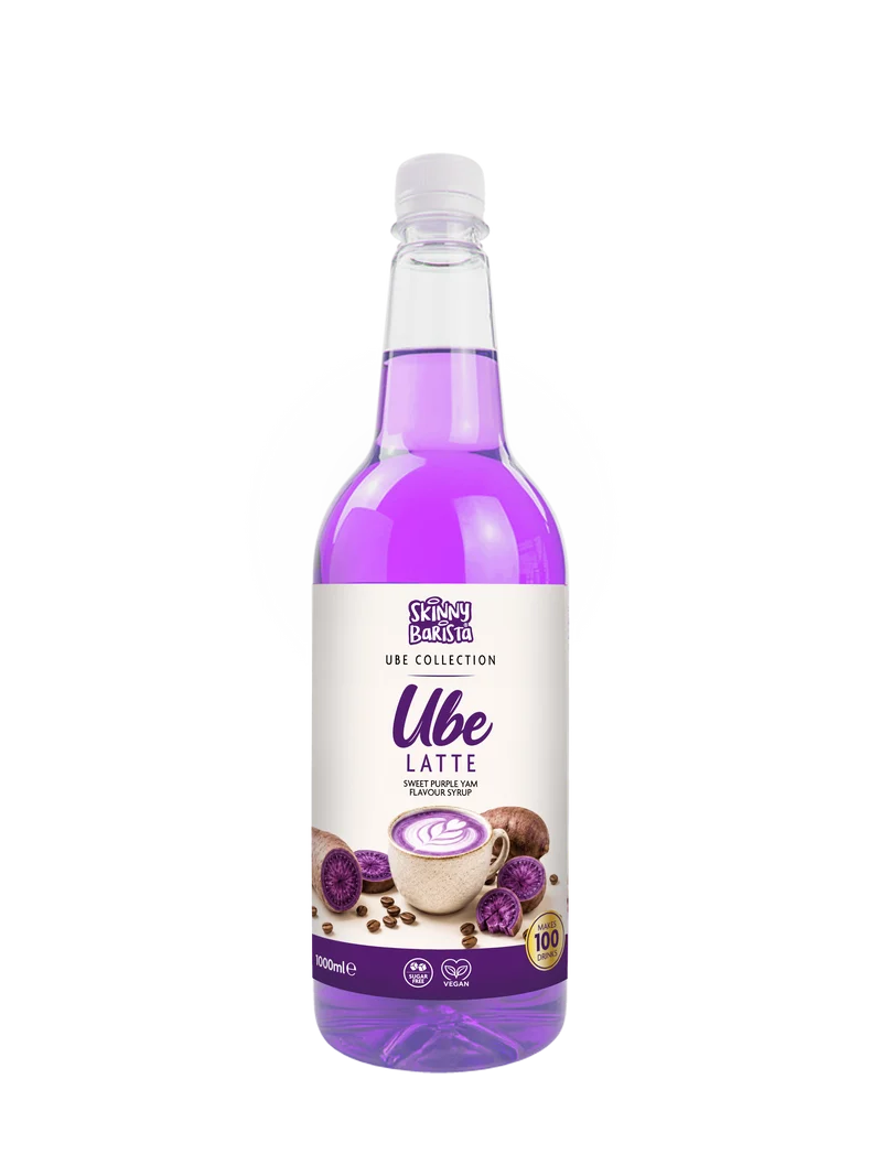 Skinny Barista Ube Latte-smaksatt sirap - Lågkalori sockerfri - 1 liter