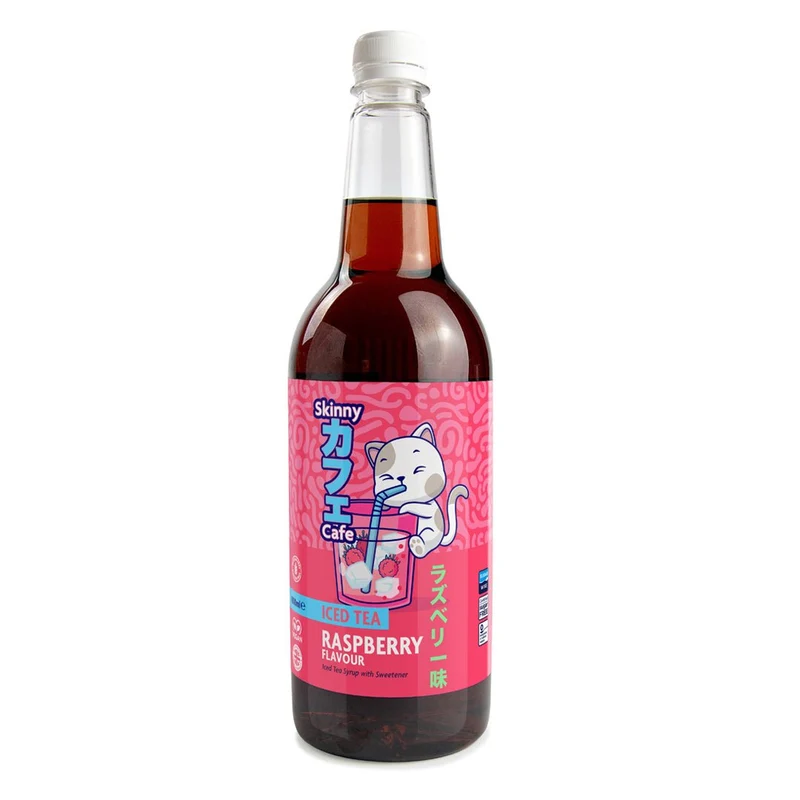 Skinny Caffe Hallonlemonadsmak Zero Sugar Iced Tea Sirap - 1 liter