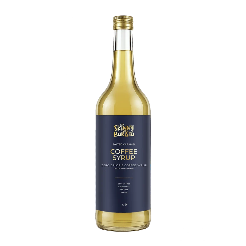 Premium Skinny Barista Kaffesirap med Saltad Karamellsmak - 1 Liter