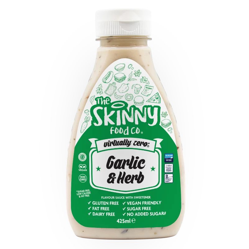Vitlöks- och örtsmaksås - Praktiskt taget Zero© Skinny Sauce - 425ml