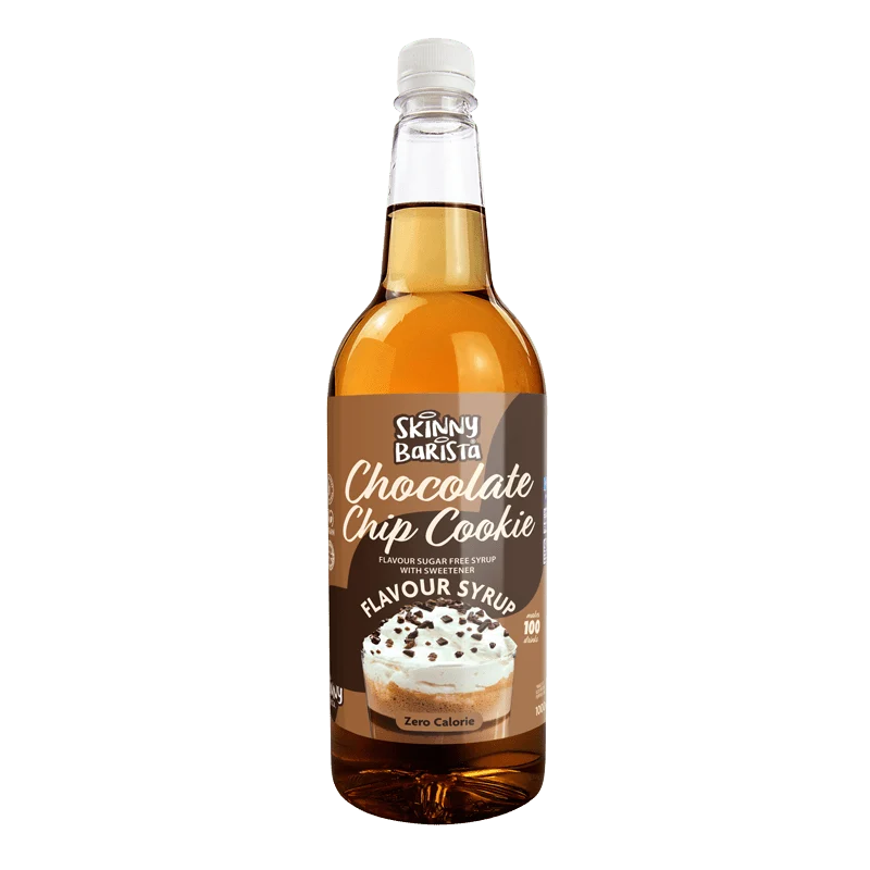 Skinny Barista Chocolate Chip Cookie Flavor Sirap - Sockerfri Skinny Coffee Sirap - 1 liter (Limited Edition)