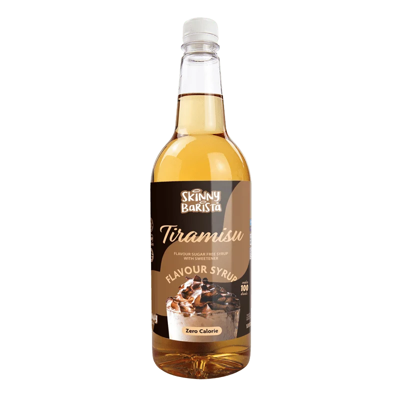 Skinny Barista Tiramisu Smaksatt Sirap - Kalorifri Skinny Coffee - 1 Liter (Limiterad Upplaga)