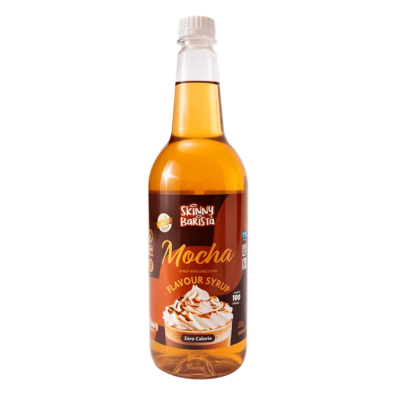 Skinny Barista Mocha Smaksatt Sirap - Kalorifri Skinny Coffee - 1 Liter (Limiterad Upplaga)