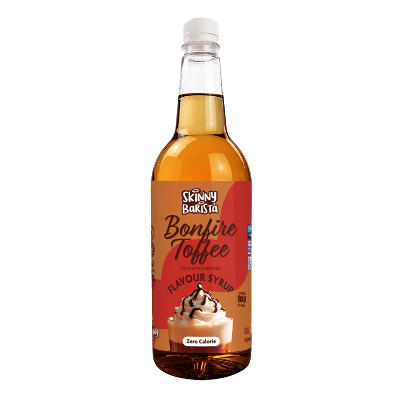 Skinny Barista Bonfire kolasmakssirap - Kalorifri, sockerfri Skinny Coffee - 1 liter