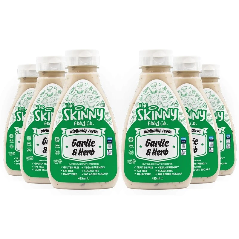 Dippsås med vitlök och örtsmak - Praktiskt taget Zero© Skinny Sauce - 425 ml x 6 enheter