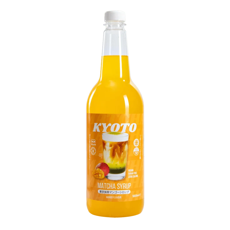 Kyoto Mango Matcha Sirap - Lågkalori Sockerfri - 1 Liter