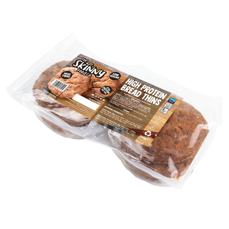 (Rea, bäst före, jan 2026) Magra högproteinbrödbagel-tunnar - 17 g protein per tunn - 4 x 60 g