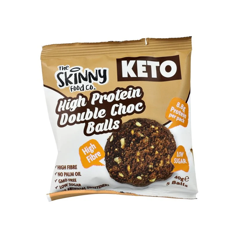 Skinny KETO-bollar med högt proteininnehåll (8.8 g protein per portion) - dubbel choklad
