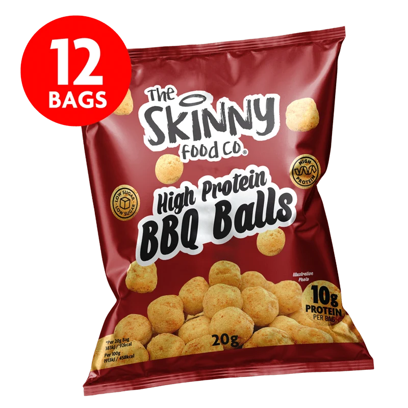 Tunna BBQ-bollar med högt proteininnehåll 12 x 20 g