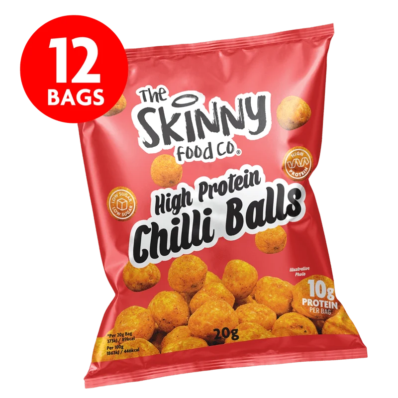 Tunna chilibollar med högt proteininnehåll 12 x 20 g