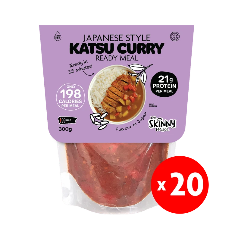 20 x Skinny Japanese Style Katsu Curry 198 kalorier Färdigrätt - 300 g