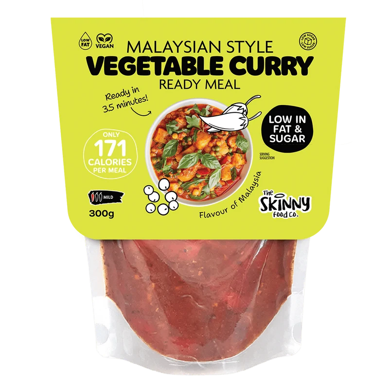 Mager malaysisk grönsakscurry 171 kalorier färdigrätt - 300 g (även i 10-pack)