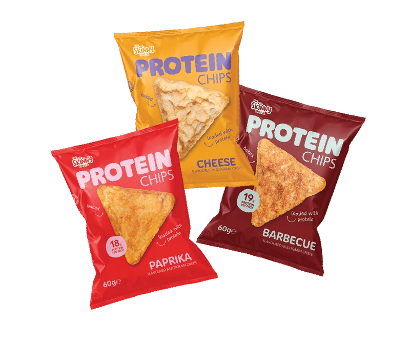 Skinny Protein Chips Grab Bag (3 smaker) 60g (18-19g protein per förpackning)