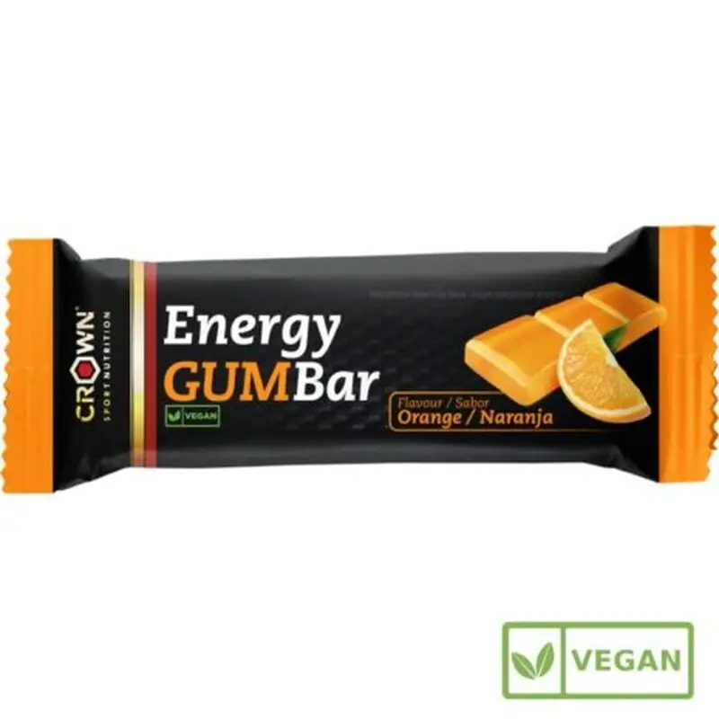 Crown Sport Nutrition Energy Gum Bar Laranja , 1 x 30g