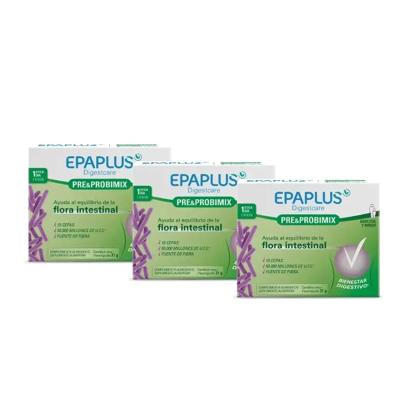 Epaplus Digestcare Pre&Probimix, 7 sachês, embalagem de 3