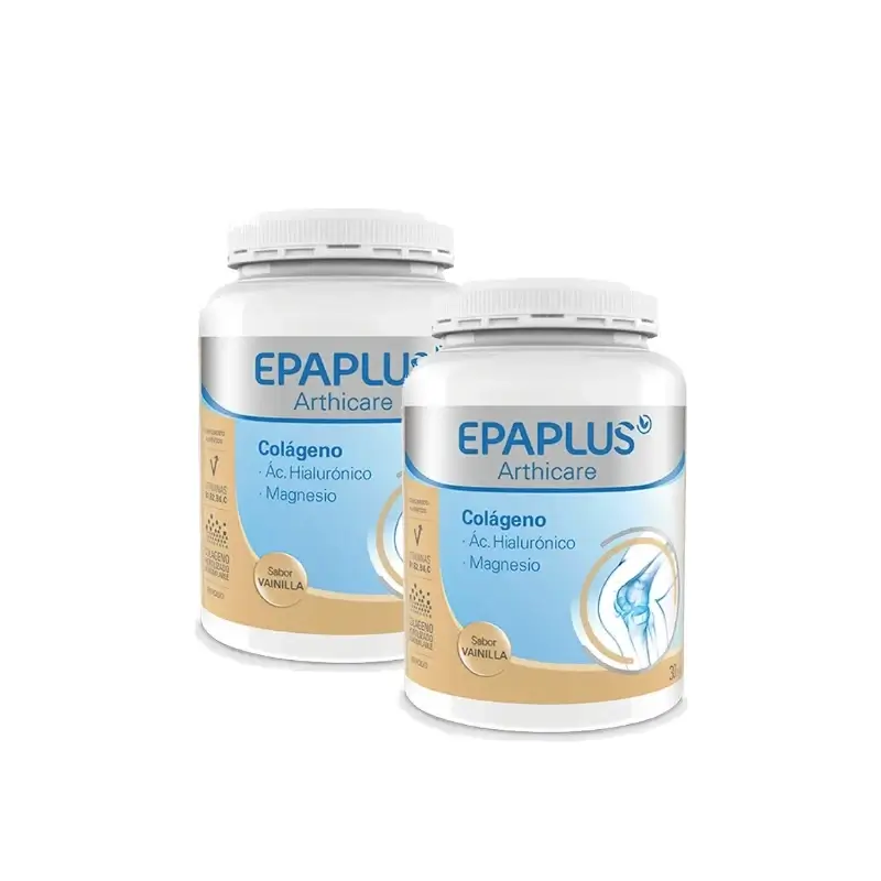 Epaplus Arthicare Colagénio com Sabor a Baunilha, sem silício, 30 dias, 325 g, embalagem de 2