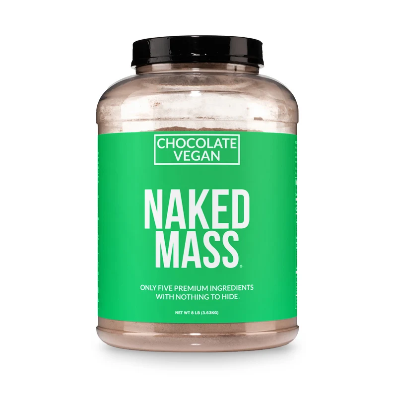Chocolate Vegan Mass Gainer Supplement | Naked Vegan Mass - 8LB
