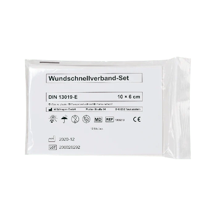 Gips snabbbandageset 10 x 6 cm 12 st | Förpackning (12 stycken)