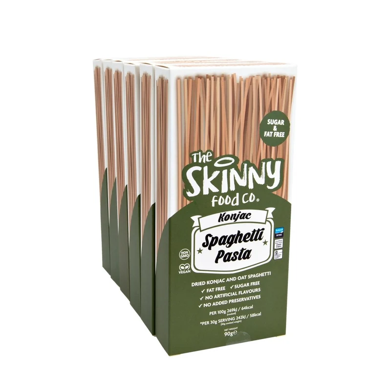 Torkad Konjac Spaghetti Pasta - (6 x 90 g etui)