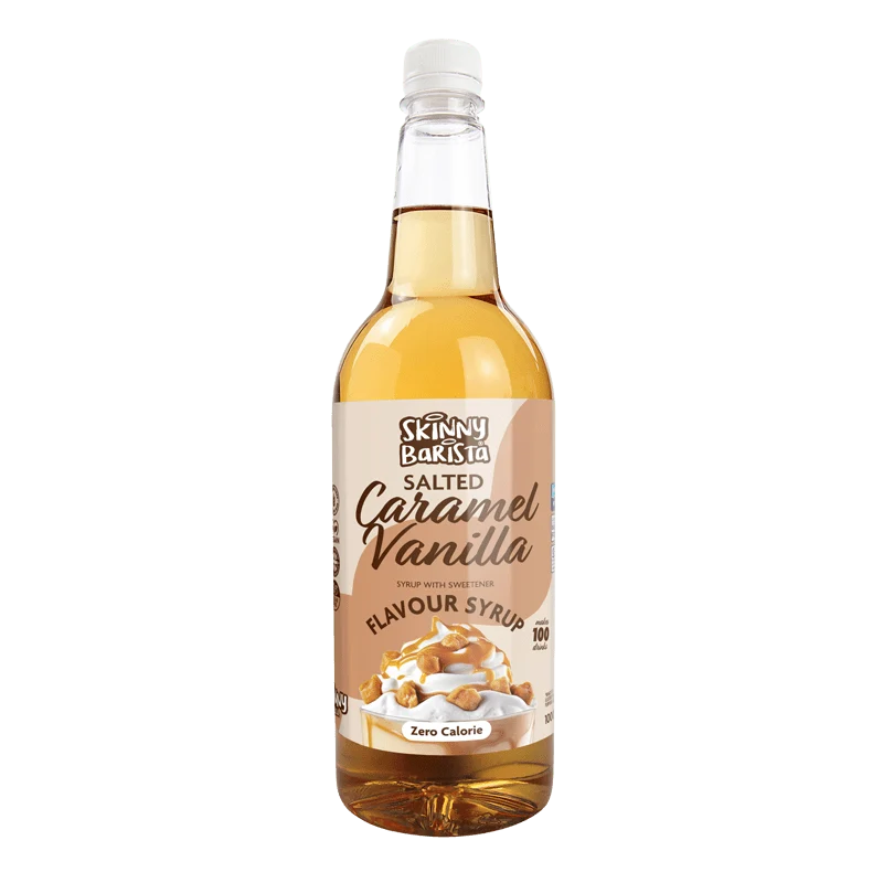 Skinny Barista Saltad Karamell Vaniljsmak Sirap - Kalorifri Skinny Coffee - 1 Liter