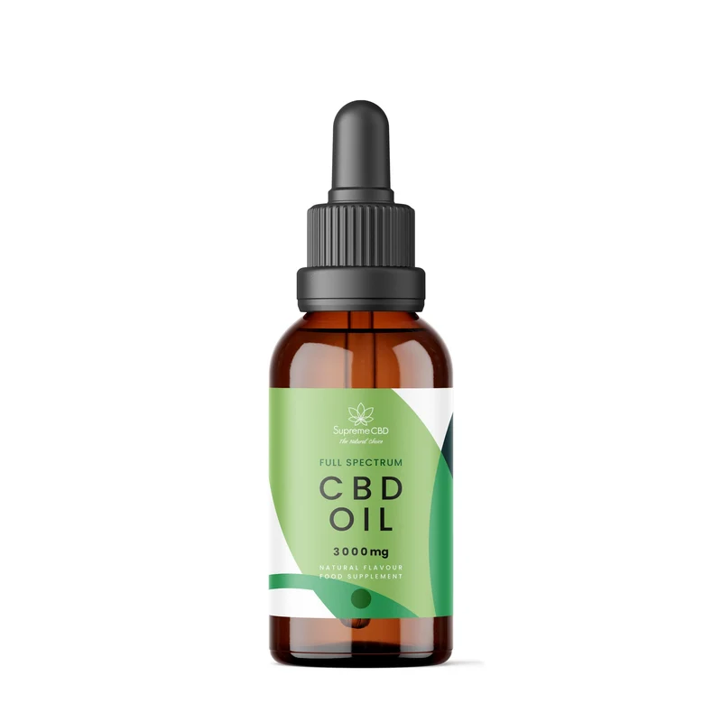 (Rea, bäst före, 25 juni) Supreme CBD-olja 30 ml (3000 mg)