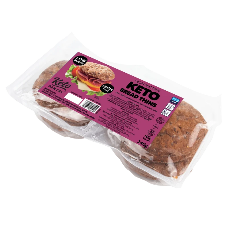 Keto Pantry Högproteinbröd Bagel Thins - 17 g protein per tunn - 4 x 60 g