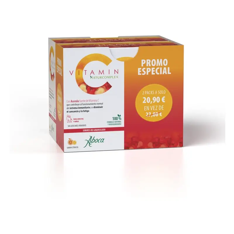 Aboca Vitamin C Naturcomplex Food Supplement, 20 + 20 sachets