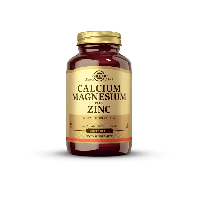 Solgar Calcium/Magnesium/Zinc, 100 Tablets