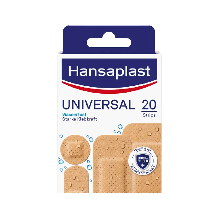 Hansaplast UNIVERSAL Strips 20 stycken 4 storlekar | Förpackning (20 stycken)