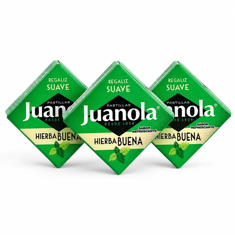 Juanola Spearmint Lozenges, Pack of 3 x 5.4 g