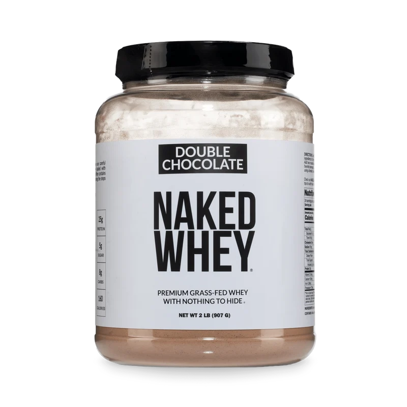 Double Chocolate Whey Protein Powder 2LB | Naked Whey - 2LB