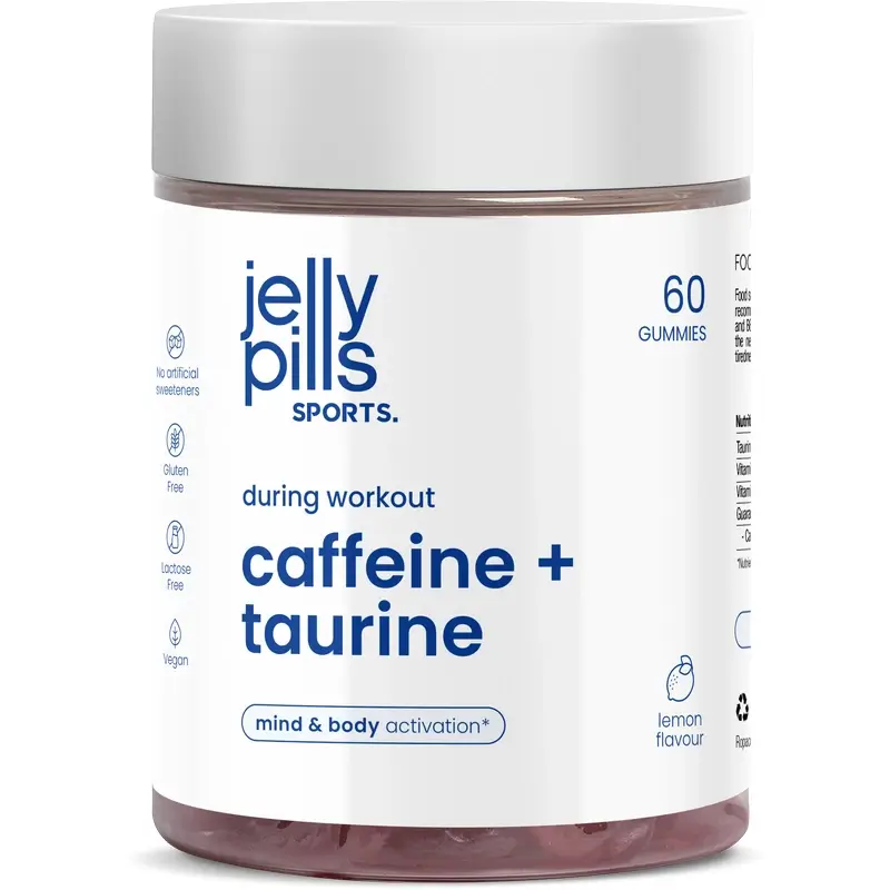Jelly Pills Caffeine + Taurine Lemon, 60 units