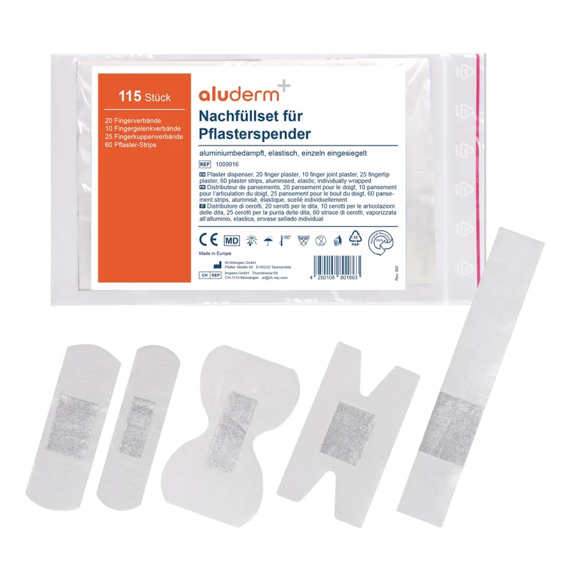 Refillset för gipsdispenser aluderm®-aluplast | Förpackning (1 st)