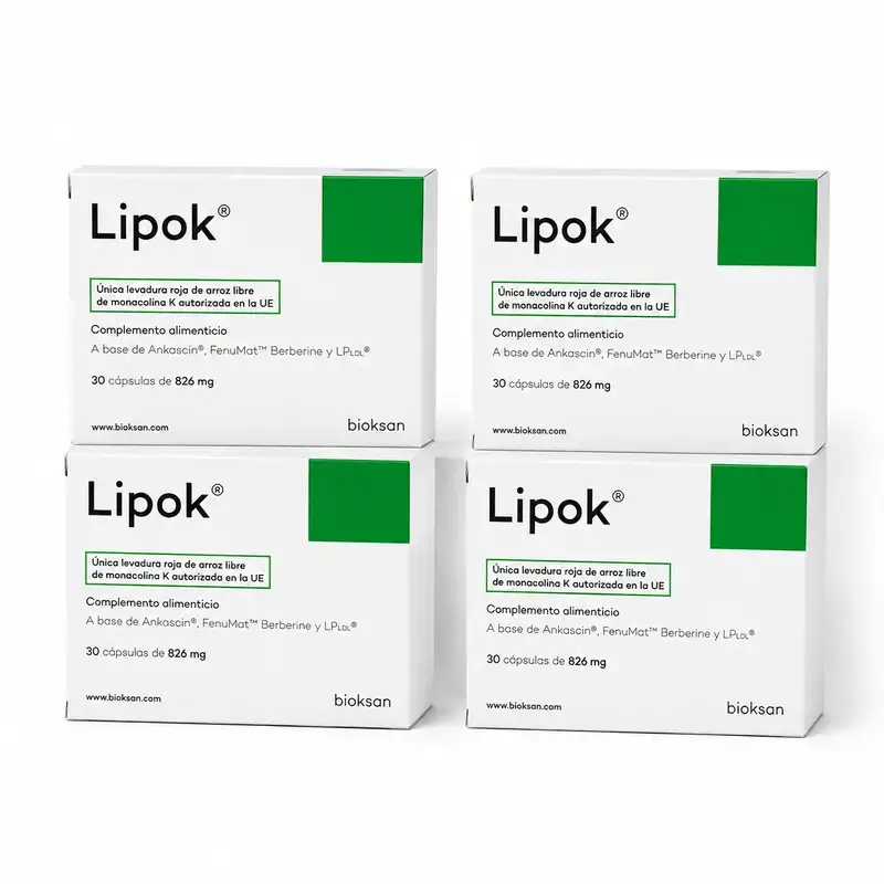 Lipok Food Supplement, Pack of 4 x 30 Capsules