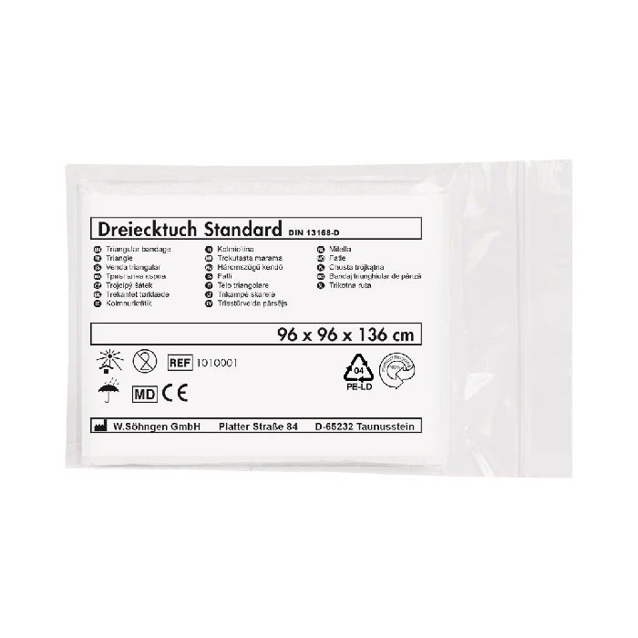 Triangulär halsduk standard vit | Förpackning (1 st)