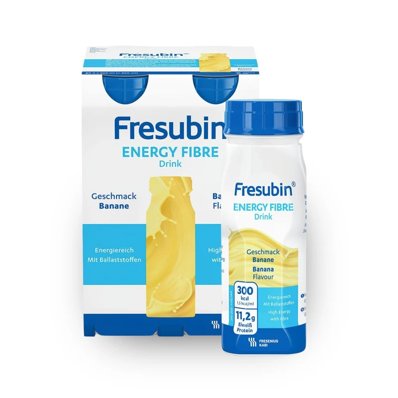 Fresubin Energy Fibre Drink 4 x 200 ml | Förpackning (4 flaskor)