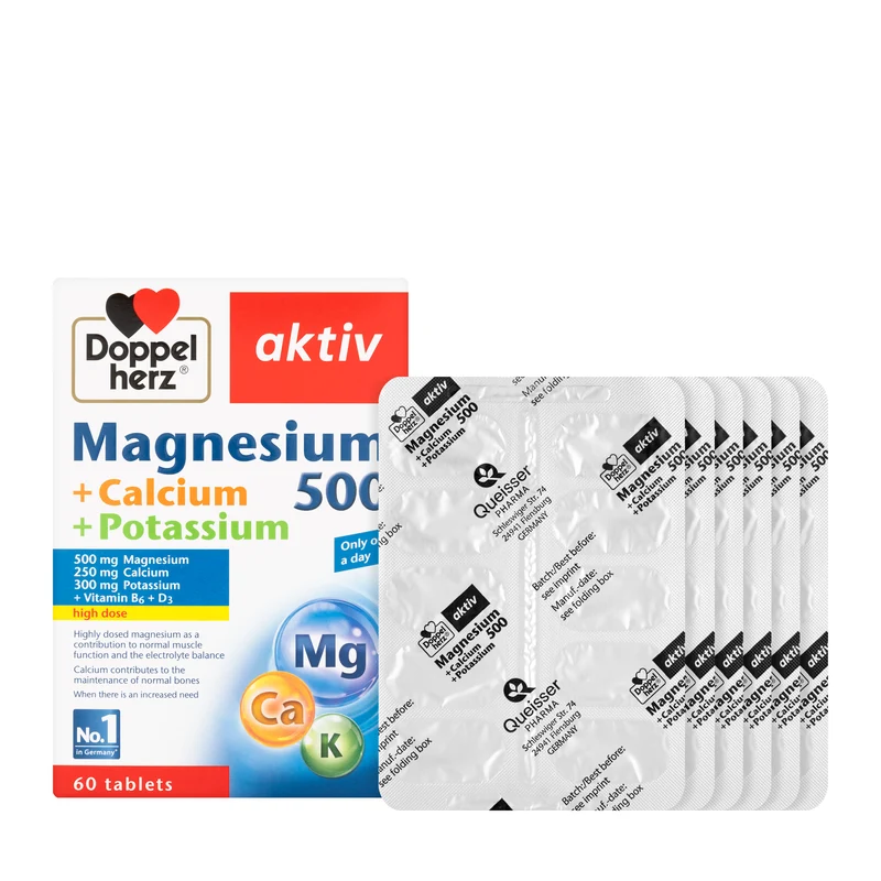Aktiv Magnesium 500 Mg+Calcium+K 60 Tablets