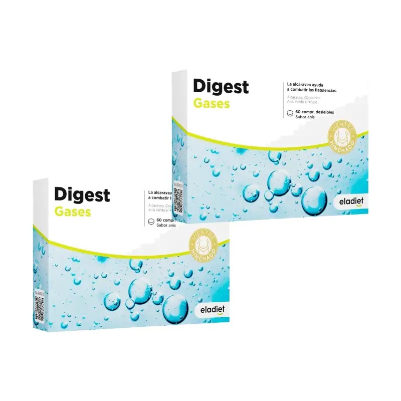 Eladiet Digest Gases (Aero), Embalagem de 2 x 60 comprimidos