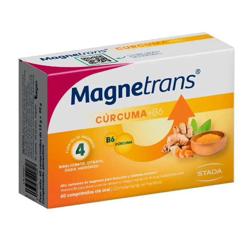 Magnetrans Magnetrans Cúrcuma 355 mg de magnésio + vitamina B6, 60 cápsulas