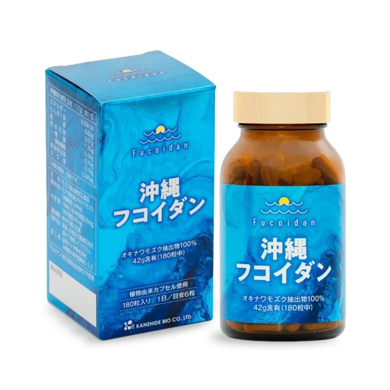 Kanehide Bio Fucoidan | Okinawa Mozuku High Potency Extract | 180 Capsules