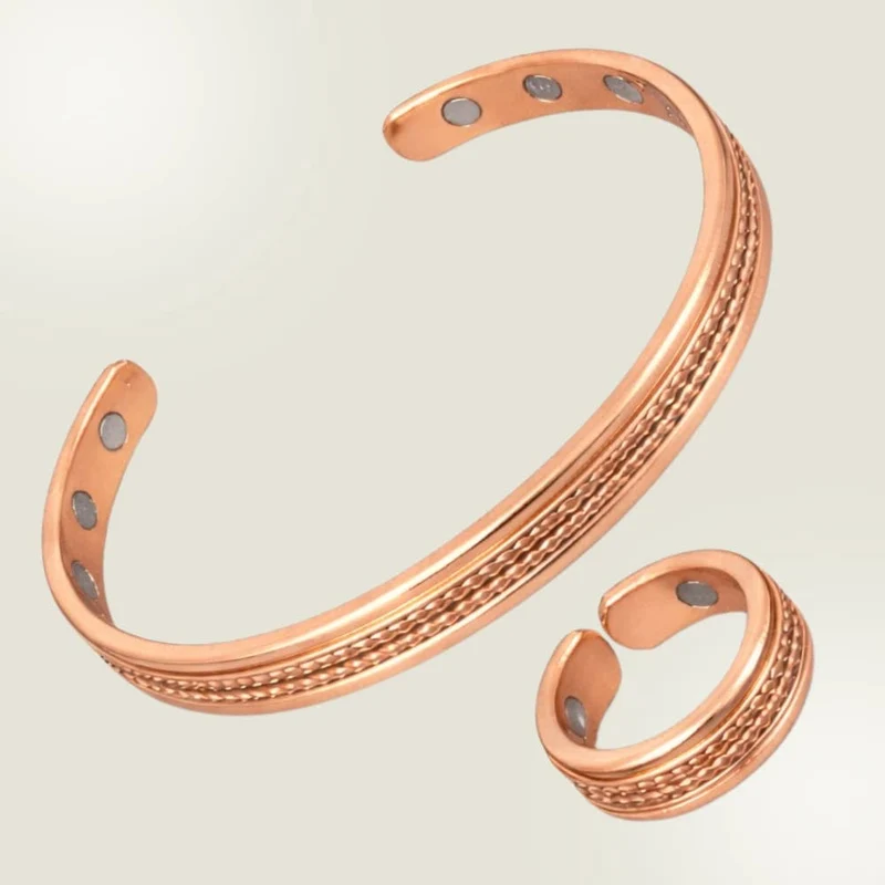 Set med kopparhälsoklämmarmband (6 magneter) plus - 03