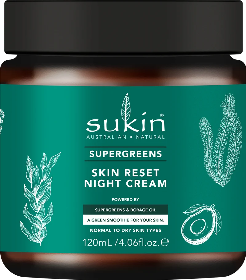 SUKIN SUPERGREENS SKIN RESET NIGHT CREAM 120ML