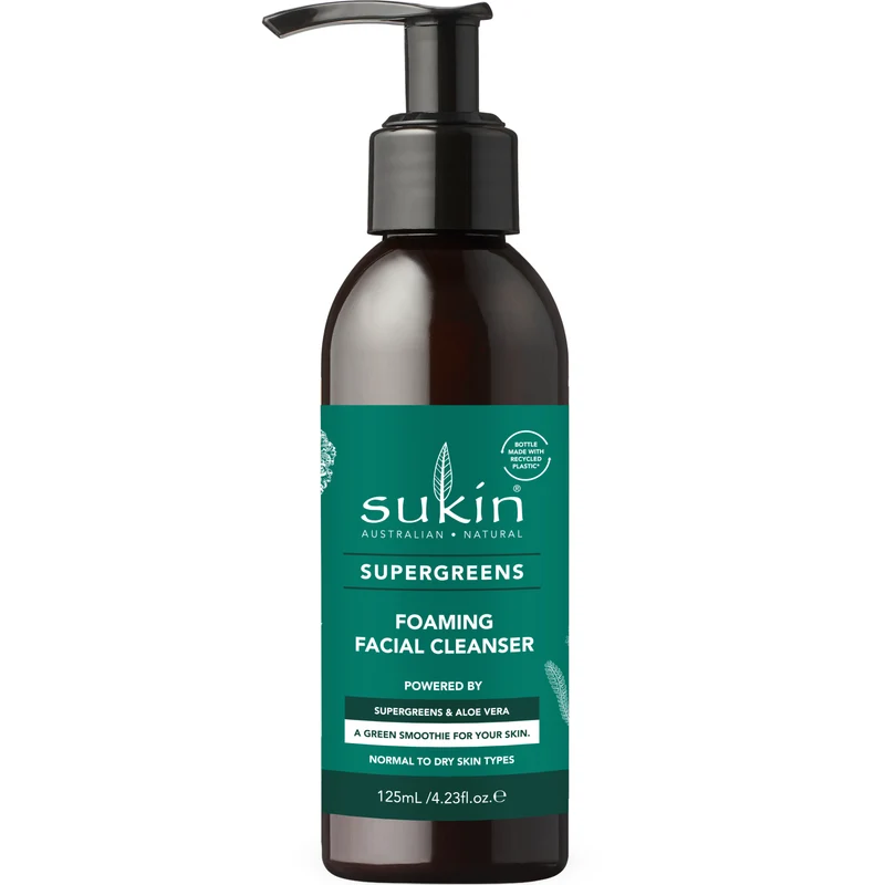 SUKIN SUPERGREENS FOAMING FACIAL CLEANSER 125ML