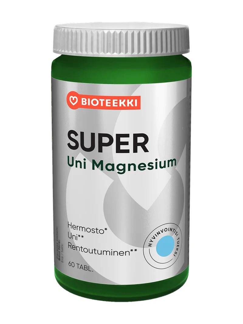 Bioteekki Super Uni Magnesium kostillskott 60 tabl.
