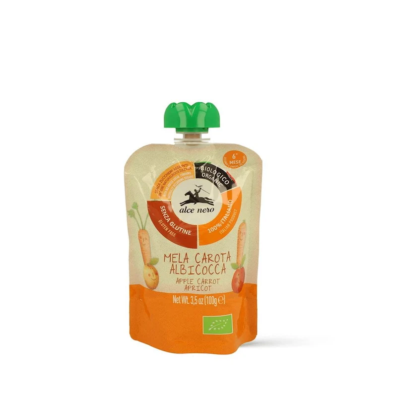 APFEL - FRUCHT - MORELA ZUCKERFREI AB 6 MONATEN BIO 100 g - ALCE NERO