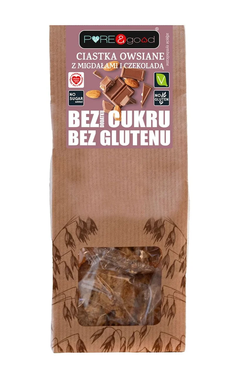 HAFERKUCHEN MIT MANDELN UND SCHOKOLADE OHNE ZUCKERZUGABE 150 g - PURE&GOOD