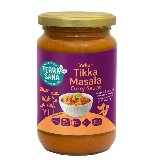 GLUTENFREIE INDIANISCHE TIKKA MASALA CURRY SAUCE BIO 350 g - TERRASANA