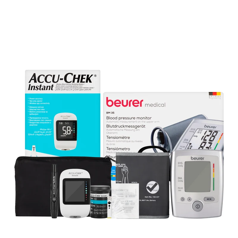 Accu-Chek Instant Mmol + Blood Pressure Machine