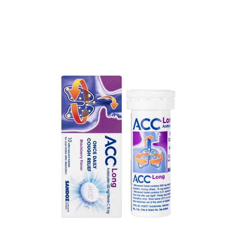 Acc Long Effervescent 600Mg 10 Tablets