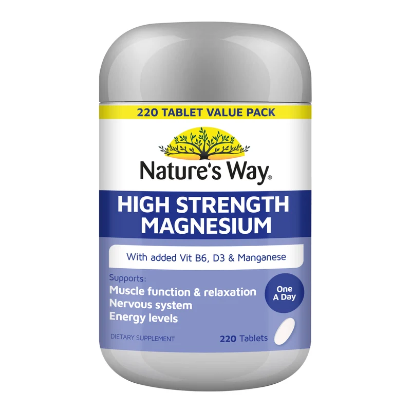 NATURES WAY High Str Mg Tabs 220s